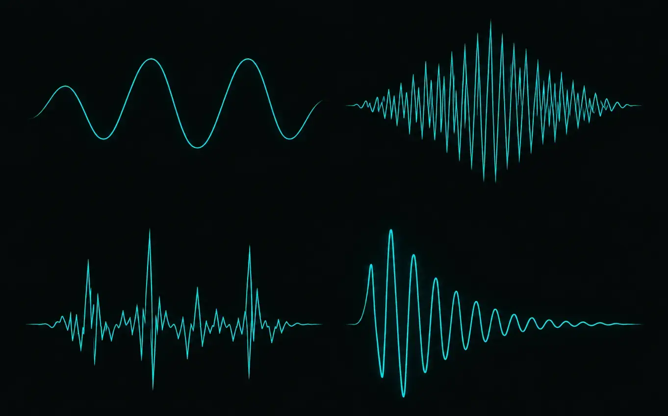 Four waveforms, each repeating at a different rate